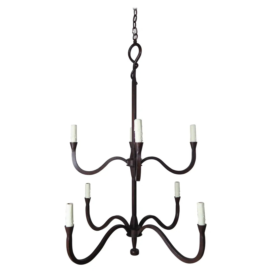 Benedict  Wrought Iron Chandelier by Miamar Home
