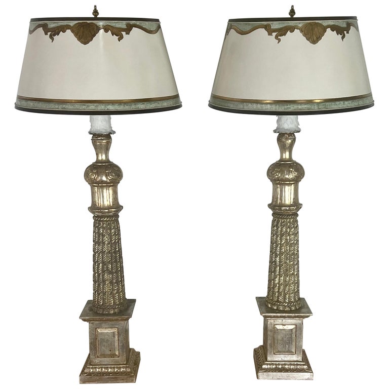 Pair of Italian Borghese Lamps with Parchment Shades – Melissa