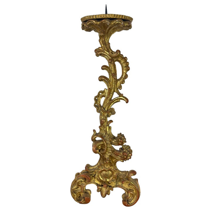 19th C. Italian Giltwood Candlestick
