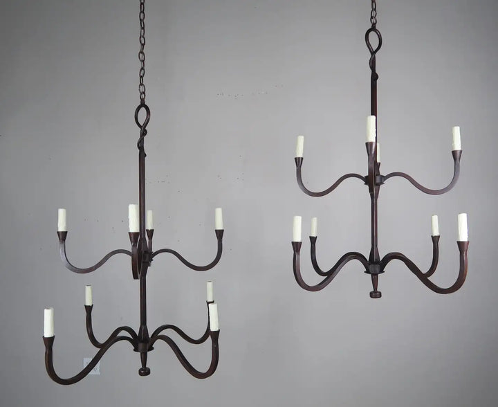 Benedict  Wrought Iron Chandelier by Miamar Home