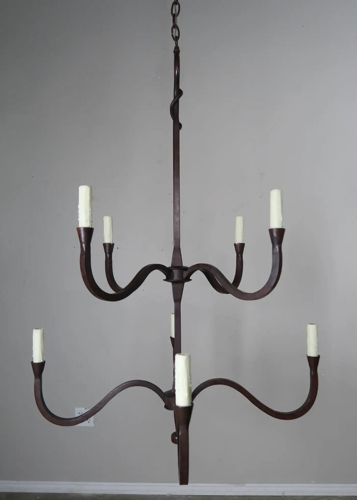 Benedict  Wrought Iron Chandelier by Miamar Home
