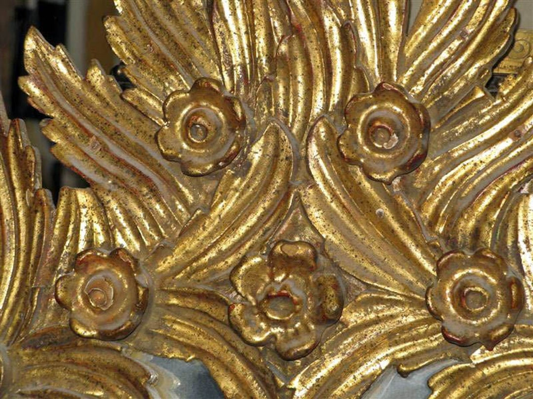 Unique Italian Carved Giltwood Mirror