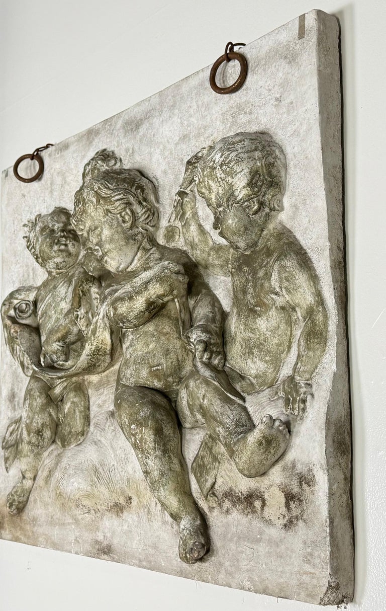 Bas-Relief Artwork of Cherubic Figures C. 1900