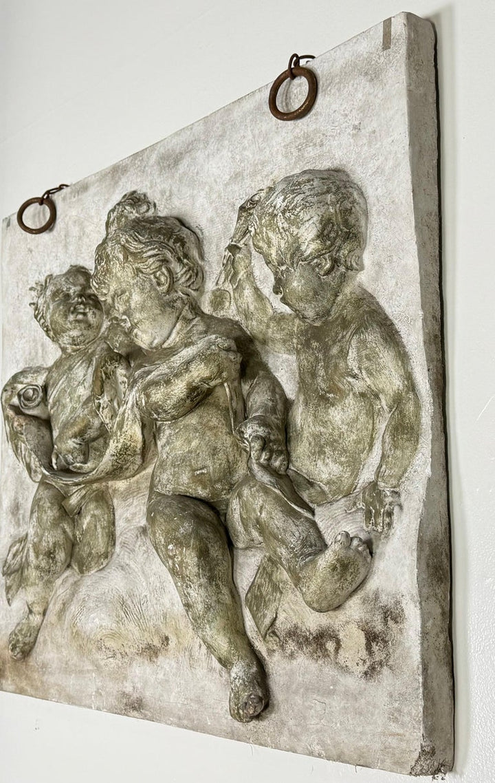Bas-Relief Artwork of Cherubic Figures C. 1900