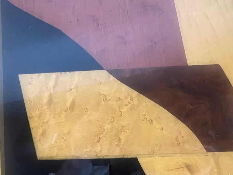 Mid-Century Geometric Lacquered Waterfall Shaped Table