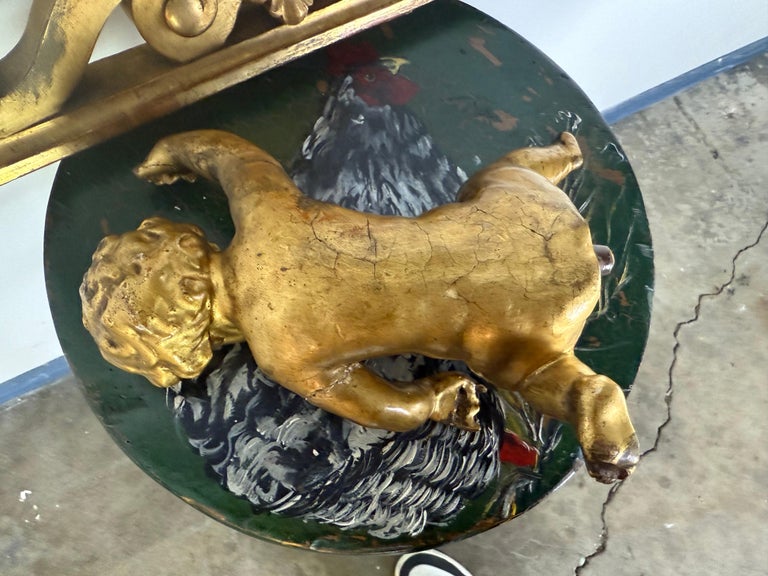 19th C. Giltwood Cherub Fragment