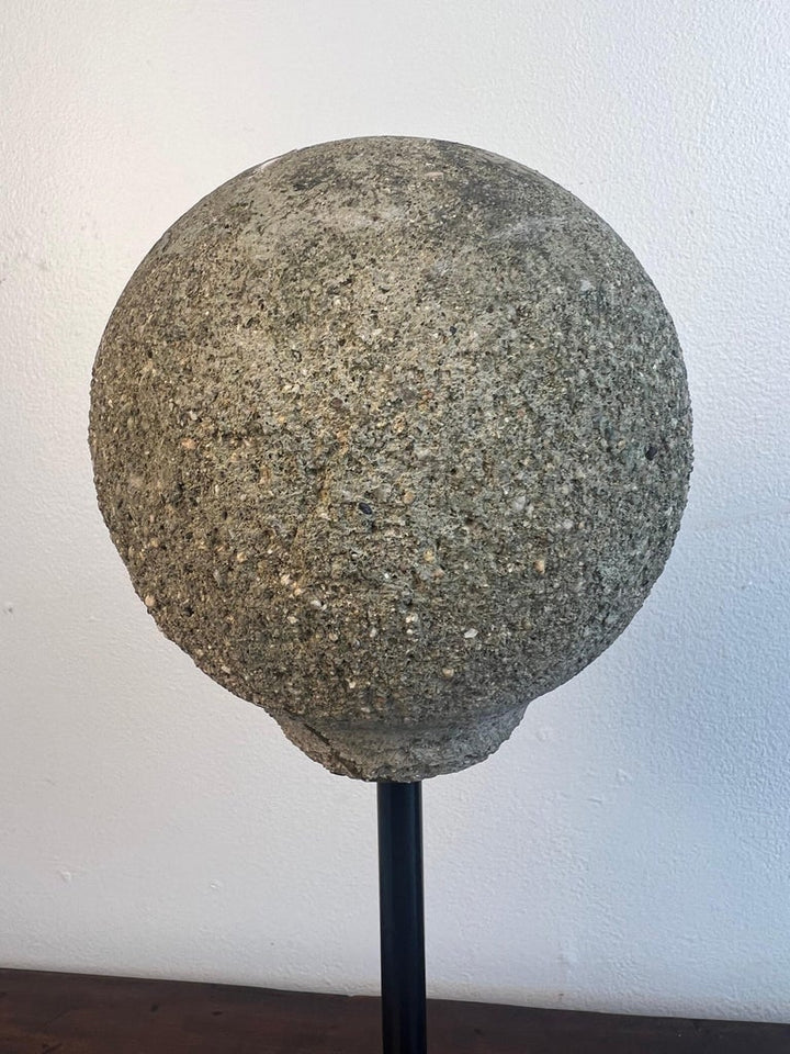 Pair of Mounted Spheres on Iron Bases