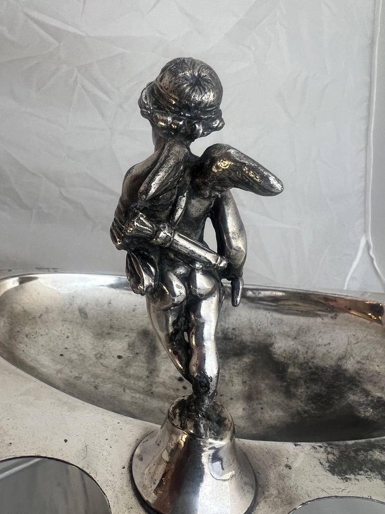 Ornate Wilcox Silverplate Serving Dish w/ Angels