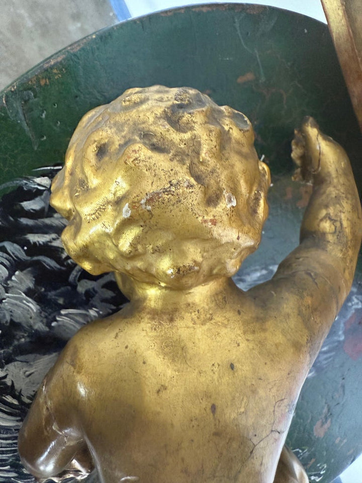 19th C. Giltwood Cherub Fragment
