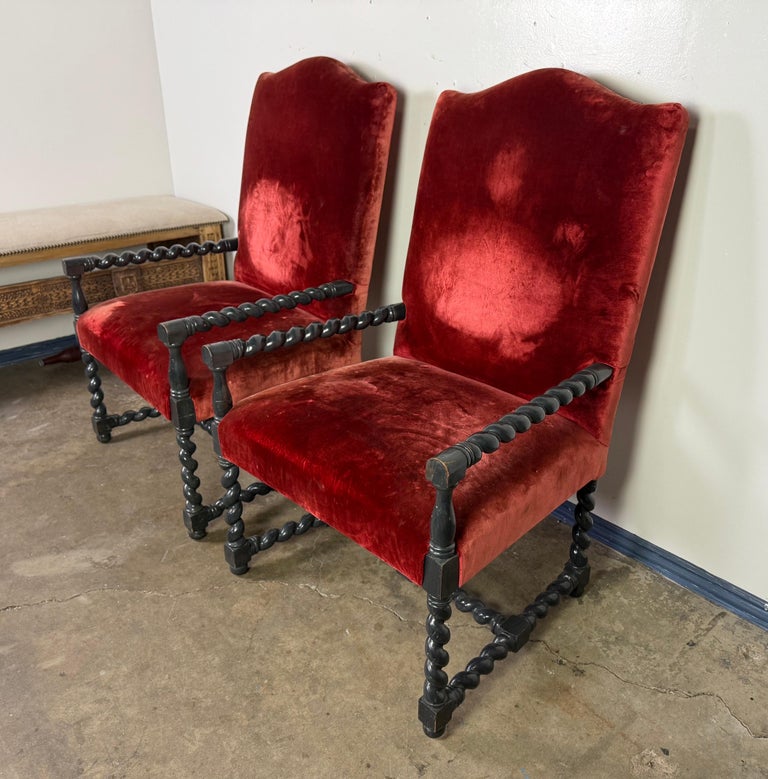 Pair of 19th C. Spanish Armchairs