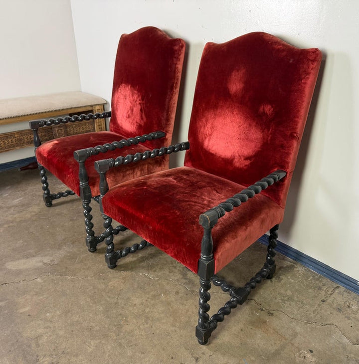 Pair of 19th C. Spanish Armchairs