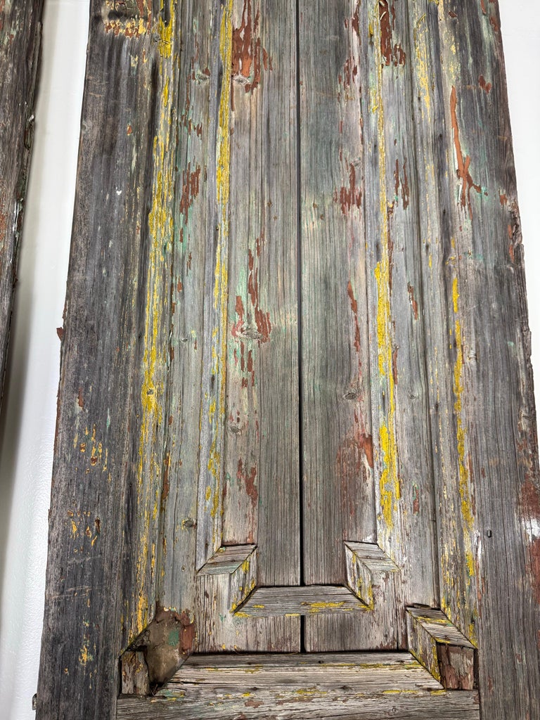 Pair of 19th C. Rustic Painted Doors