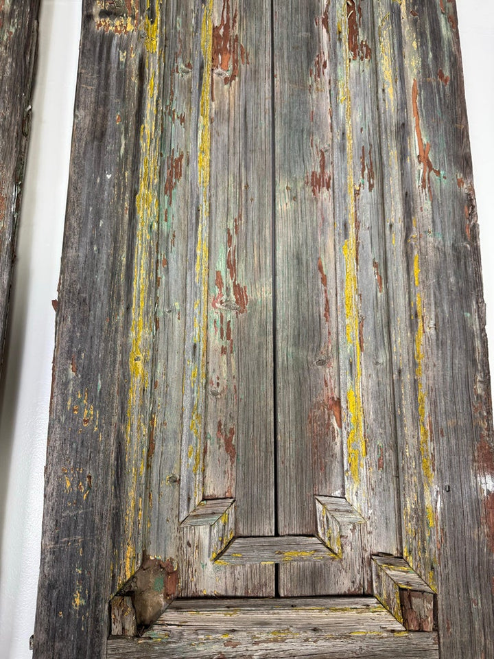 Pair of 19th C. Rustic Painted Doors