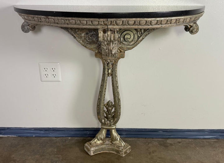 Italian Silvered Console w/ Granite Top