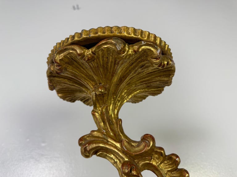 19th C. Italian Giltwood Candlestick