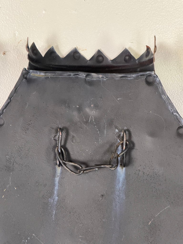 Pair of Vintage Iron Heraldic Wall Plaques