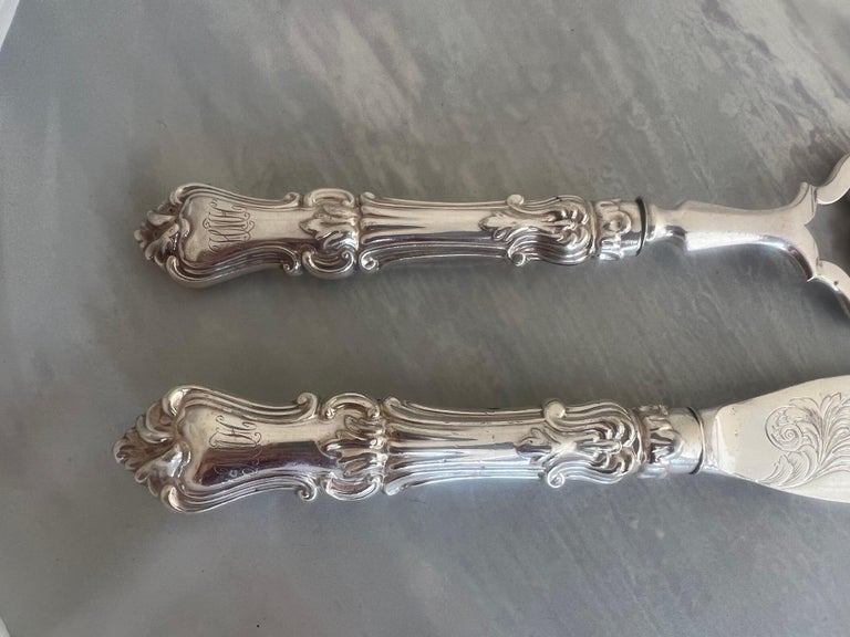 Victorian Silver Fish Serving Set-Early 20th Century