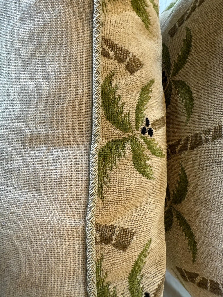 Pair of Schumacher Textile Pillows "Coconut Grove"