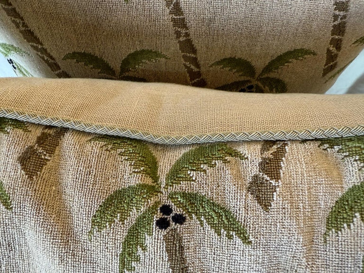 Pair of Schumacher Textile Pillows "Coconut Grove"