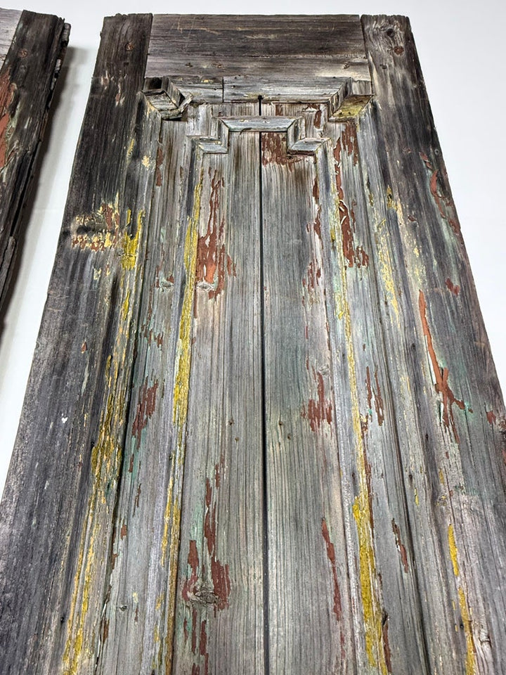 Pair of 19th C. Rustic Painted Doors