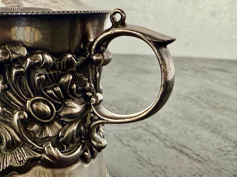 Victorian Silver Plated Oil Lamp by Derby Silver Company