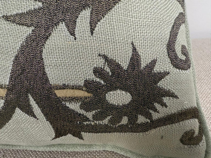 Pair of Linen Embroidered Pillows