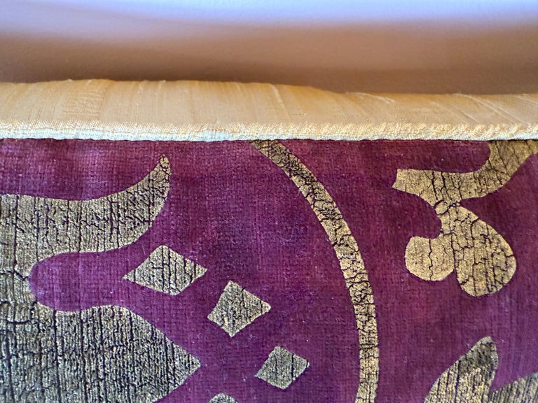 Pair of Stenciled Velvet Nomi Textile Pillows