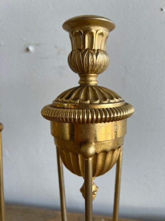Early 20th Century Bronze Candle Holders