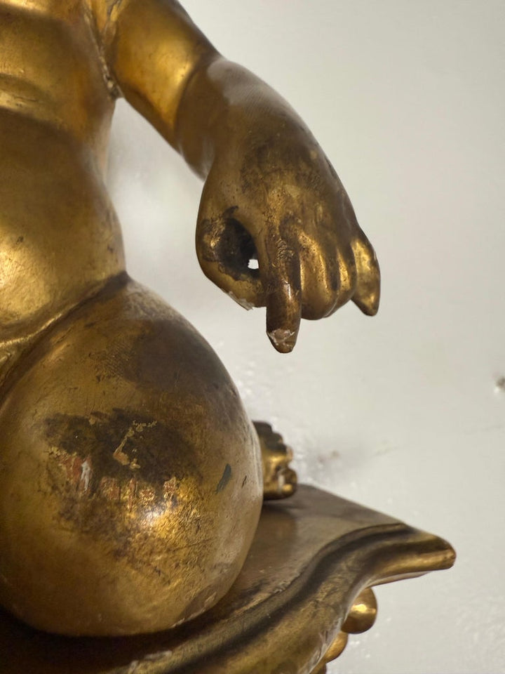 19th C. Giltwood Cherub Fragment
