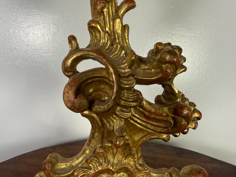 19th C. Italian Giltwood Candlestick