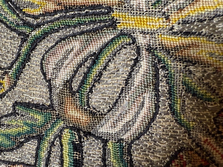 Antique Metallic Embroidered Textile Pillows