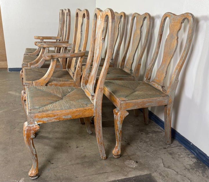 Set of Eight Queen Anne Dining Chairs