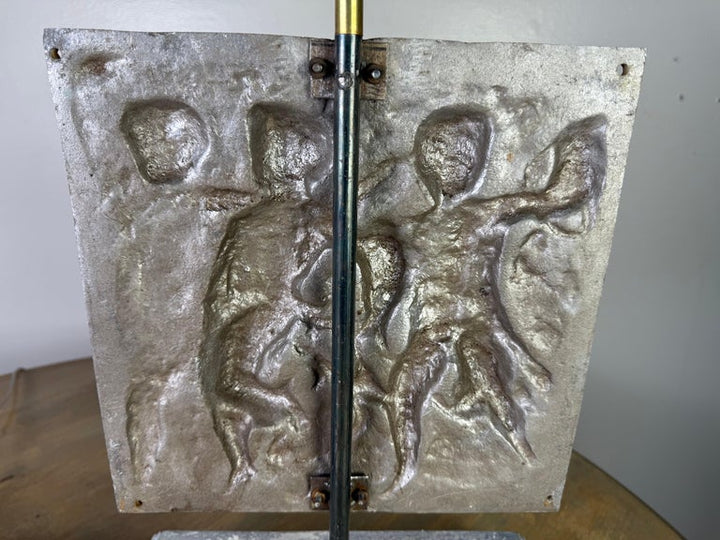 Pair of Italian Cast Metal Figural Lamps