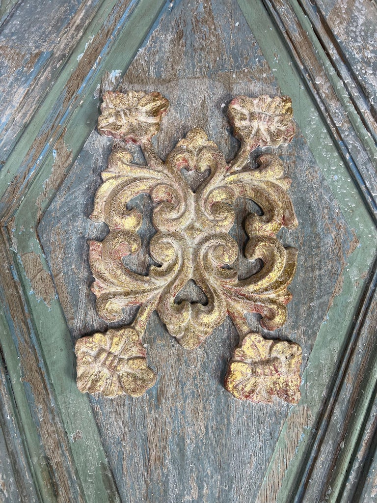 Pair of Italian Painted & Parcel Gilt Doors C. 1900