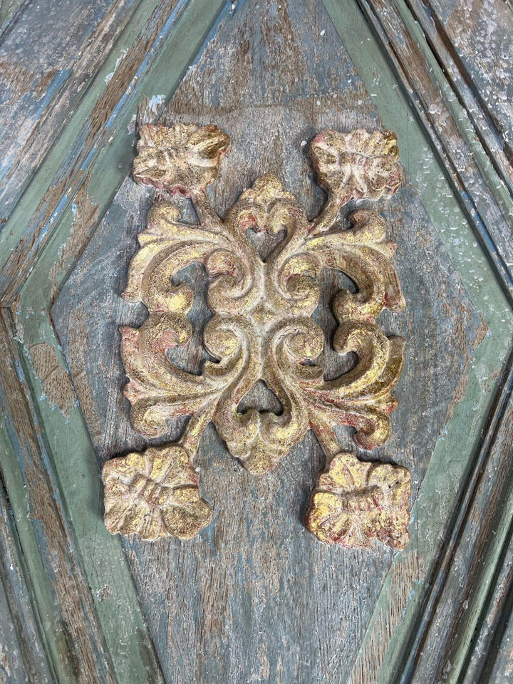 Pair of Italian Painted & Parcel Gilt Doors C. 1900