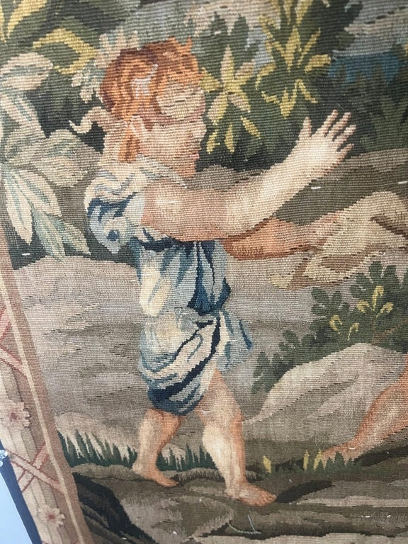 Charming Romantic Early 19th-Century French Tapestry