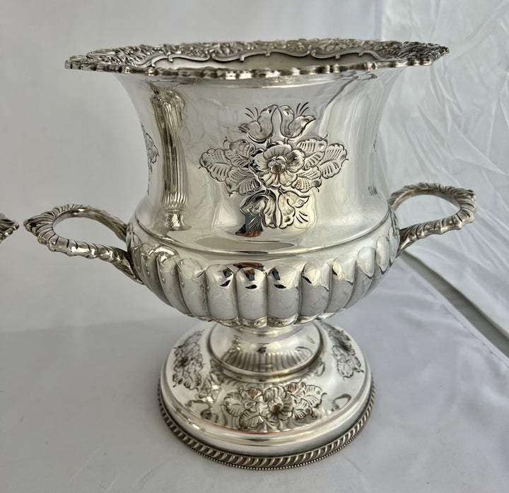 Pair of Early 19th Century English Sheffield Wine Coolers by Boulton