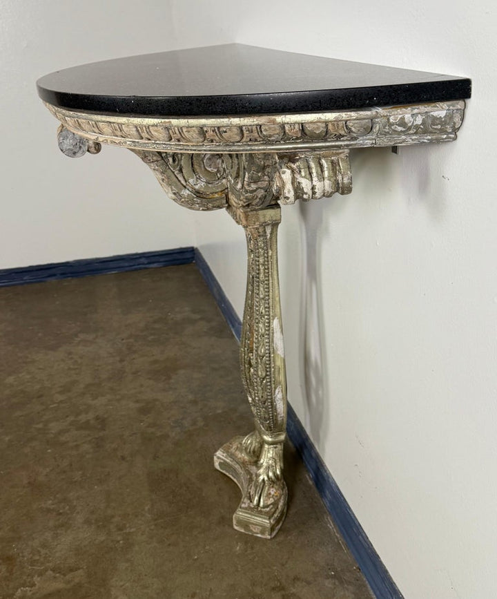 Italian Silvered Console w/ Granite Top