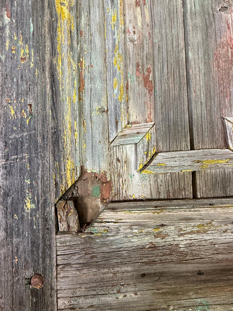 Pair of 19th C. Rustic Painted Doors