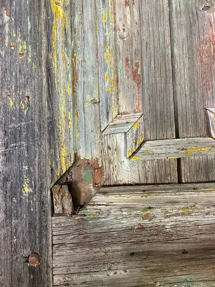 Pair of 19th C. Rustic Painted Doors