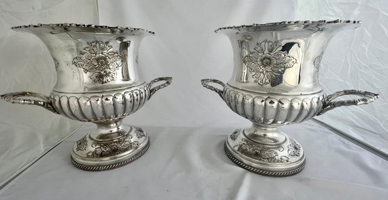 Pair of Early 19th Century English Sheffield Wine Coolers by Boulton