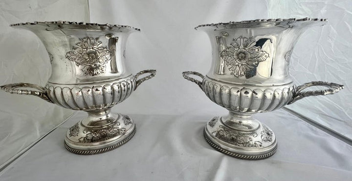 Pair of Early 19th Century English Sheffield Wine Coolers by Boulton