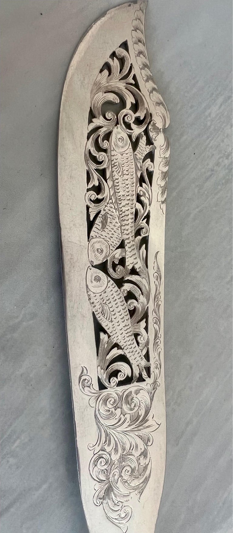 Victorian Silver Fish Serving Set-Early 20th Century