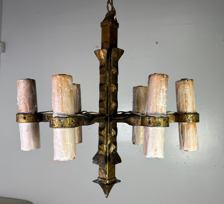 Spanish Hand Forged Iron Chandelier