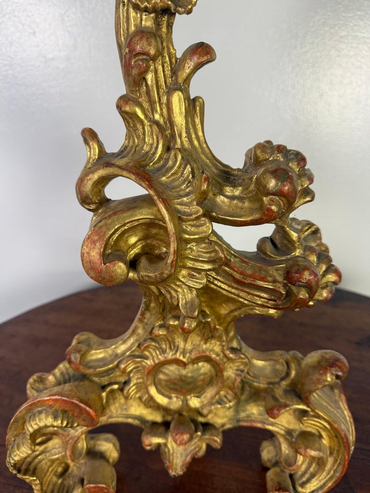 19th C. Italian Giltwood Candlestick
