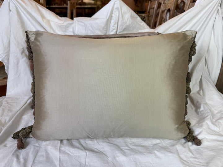 Antique Metallic Embroidered Textile Pillows