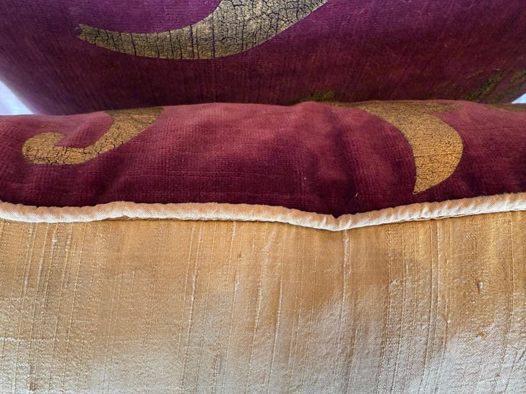 Pair of Stenciled Velvet Nomi Textile Pillows