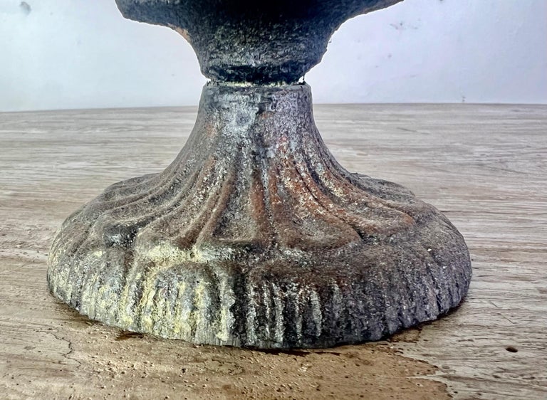 Pair of Petite French Cast Iron Urns