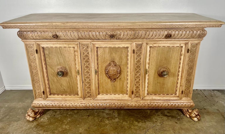 Early 19th Century French Bleached Walnut Credenza