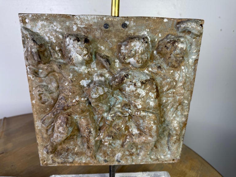 Pair of Italian Cast Metal Figural Lamps